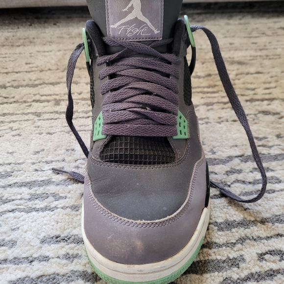 Nike Air Jordan 4 Retro 'Green Glow' Size 10 - Picture 8 of 12